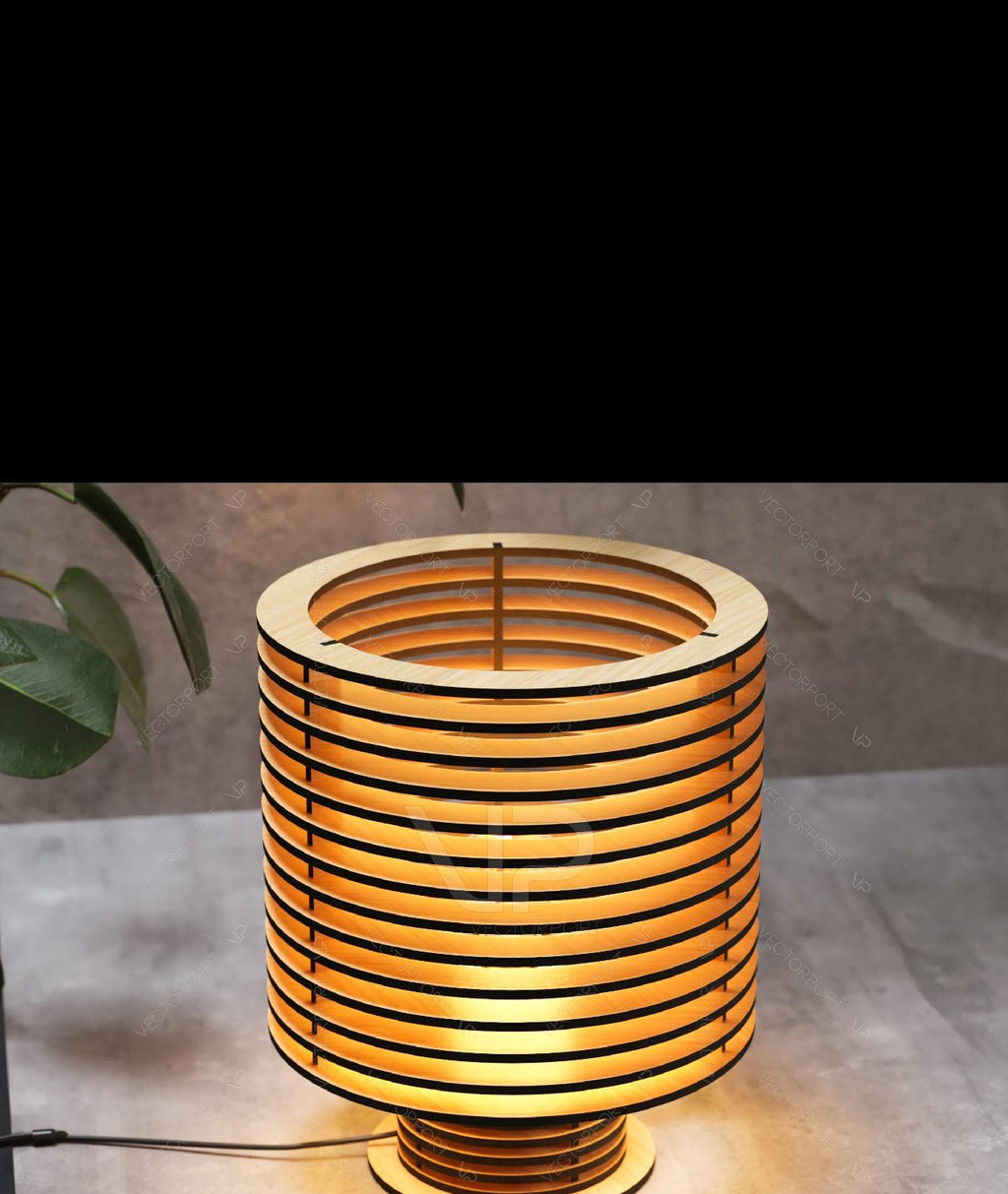 Decorative Modern Cylinder Table Wooden Lamp( Desk Lamp)