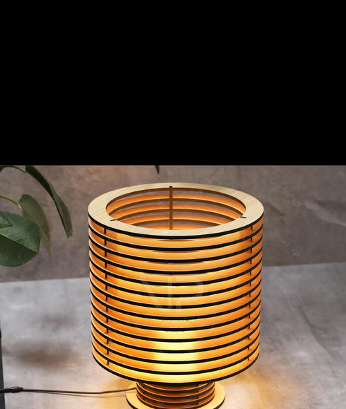 Decorative Modern Cylinder Table Wooden Lamp( Desk Lamp)